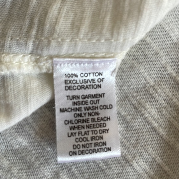 ANN TAYLOR LOFT short sleeve T-Shirt cream Size SP - Picture 12 of 13